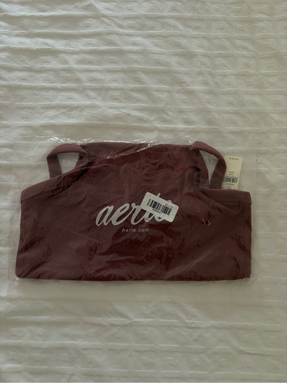 NWT American Eagle Outfitters Maroon Ribbed Sports Bra
